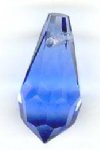 1 9x18mm Preciosa Sapphire Round Cut Drop